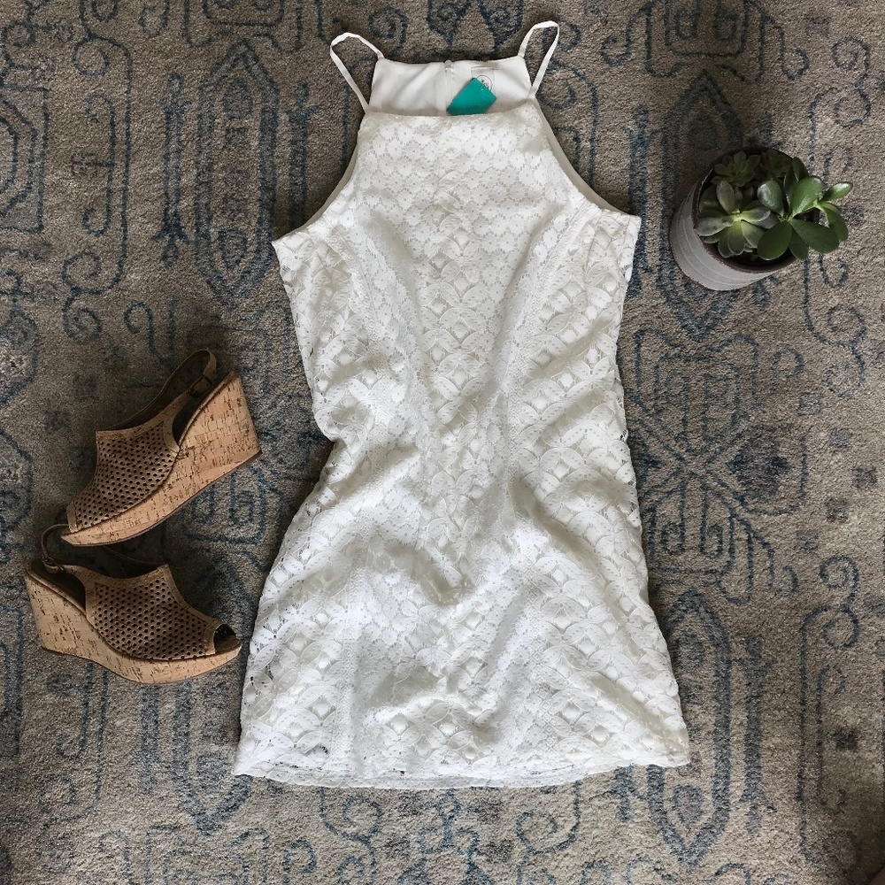 Paper Crane Lace White Dress